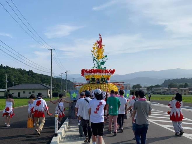 地域の七夕祭り。本人の講話資料より。